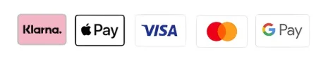 Klarna, Visa, Mastercard, Apple Pay, Google Pay